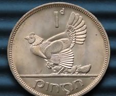 Ireland 1968 Penny Beautiful Irish coin UNC