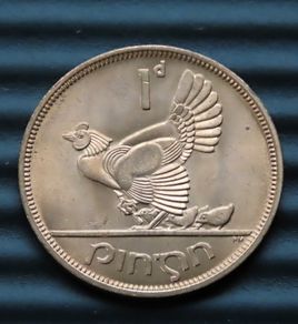 Ireland 1968 Penny Beautiful Irish coin UNC