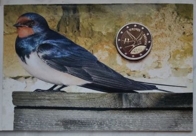 Estonia 2 Euro Base Metals Brilliant Uncirculated Coin 2023 - Barn Swallow - Estonian National Bird