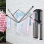 Brabantia WallFix Clothes Line - Foldable Rotary with Storage Box-Metallic Image 3