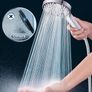 Shower Head and Hose 1.6M - 110mm Large Powerful Flow Shower Hose and Head High Pressure 6 Modes Pressure Boosting Handheld Showerhead for Low Water Pressure Electric Shower Head,Chrome Image 3