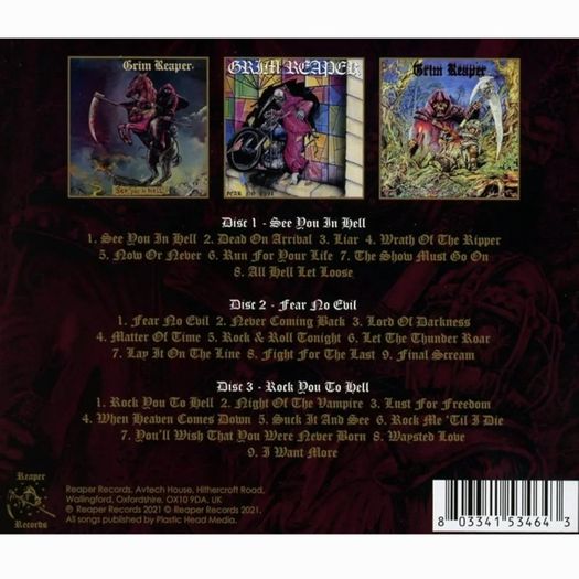 Grim Reaper 3 Album Cd Set Metal Unplayed