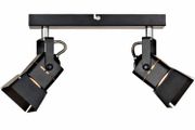 LED Ceiling Spotlights, Black Industrial 2 Way Spot Light, Indoor Angle Adjustable Ceiling Down Light
