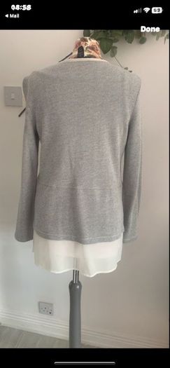 top grey with shirt end style size 12