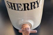 Pearsons Chesterfield Sherry Dispenser Stoneware Tap Stopper Vintage
