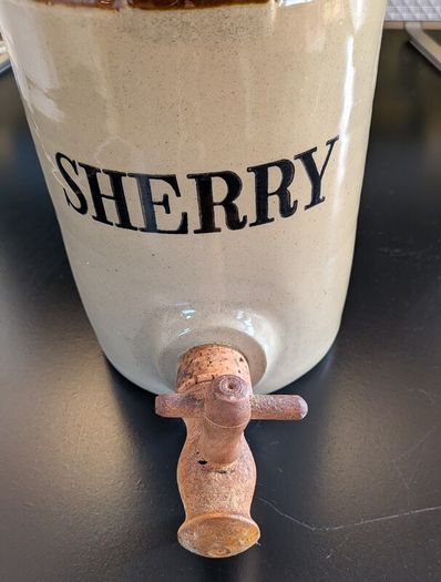 Pearsons Chesterfield Sherry Dispenser Stoneware Tap Stopper Vintage