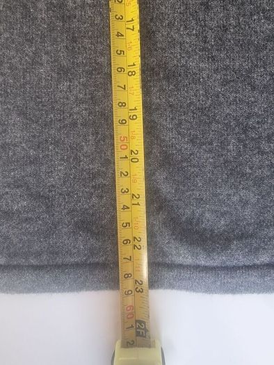 Grey Cashmere V-Neck, Size L