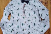 BNWT Age 11-12 Christmas Shirt and Dickie Bow