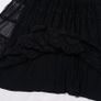 Miss June Black Floral Lace & Sheer Polka Dot Mesh Tiered Sleeveless Midi Dress 12UK/40EU Image 6
