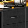 Black Chest of Drawers Bedroom, with LED Light trip with 10 Adjustable Colors and 2 USB and 2 AC Outlets Image 2