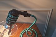 Vintage Esto Lamp, Italy, 1980s, Spiral base, Memphis style, designer lighting collection.