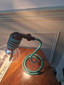 Vintage Esto Lamp, Italy, 1980s, Spiral base, Memphis style, designer lighting collection.