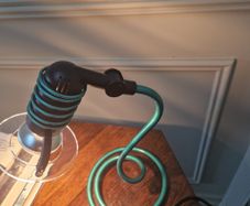 Vintage Esto Lamp, Italy, 1980s, Spiral base, Memphis style, designer lighting collection.