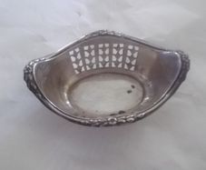 a vintage sterling  silver bon bon dish