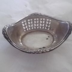 a vintage sterling  silver bon bon dish