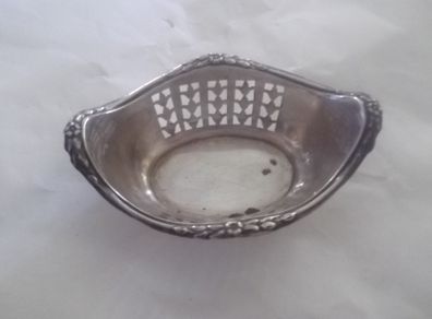 a vintage sterling  silver bon bon dish