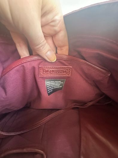 Burgundy leather bag from Muubaa