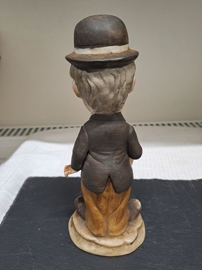 Vintage Charlie Chaplin Style Porcelain Figurine 17cm
