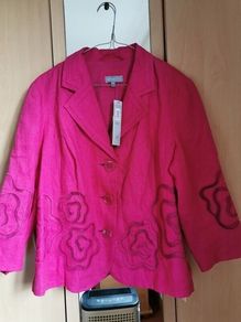BNWT - PER UNA fuchsia linen blazer UK 16