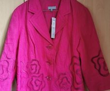 BNWT - PER UNA fuchsia linen blazer UK 16