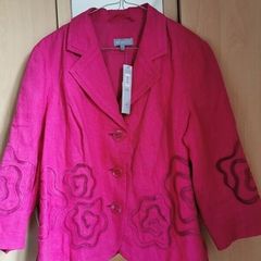 BNWT - PER UNA fuchsia linen blazer UK 16