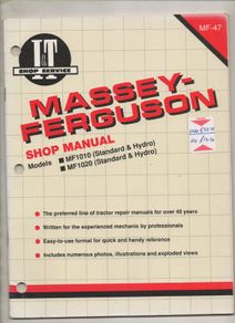 Massey-Ferguson MF1010, MF1020 Shop Manual