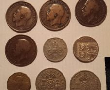 Collection of Vintage British Pre-Decimal Coins (George V to Elizabeth II)