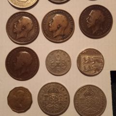 Collection of Vintage British Pre-Decimal Coins (George V to Elizabeth II)