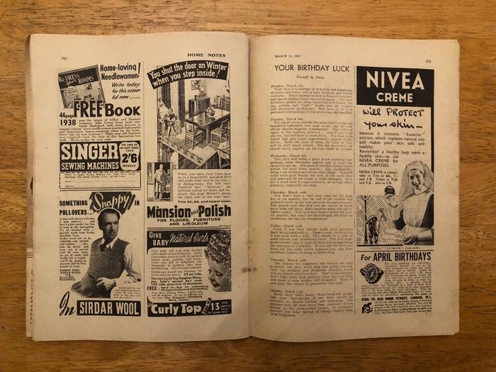 Vintage 1938 Home Notes Magazine