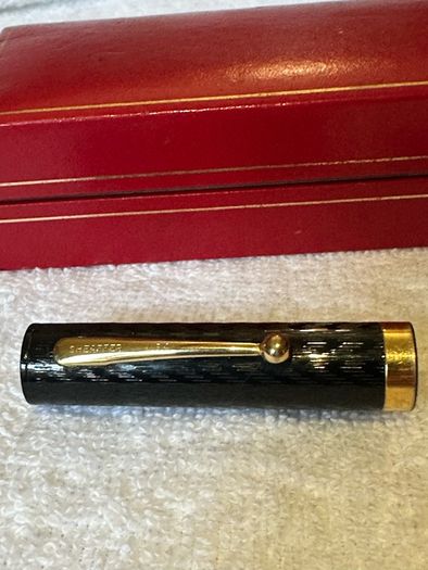 Sheaffer 'No Nonsense' Old Timer Flat Top Fountain Pen in Black Herringbone