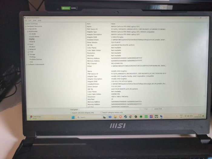 Gaming laptop MSI Cyborg 15 RTX 4060