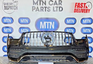 Front Bumper For A Mercedes Gle  2020-2024 Amg Line W167 With Gtr Grill C197 Black