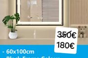 LED Bathroom Mirror 60x100cm Antifog Demister