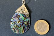 Sterling silver and abalone shell pendant
