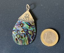 Sterling silver and abalone shell pendant