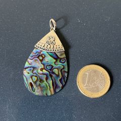 Sterling silver and abalone shell pendant