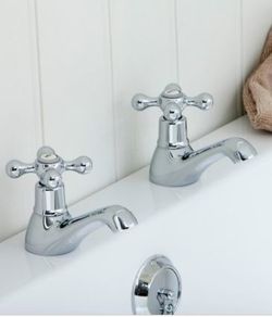 Set Of Bath Taps Asco Chrome New