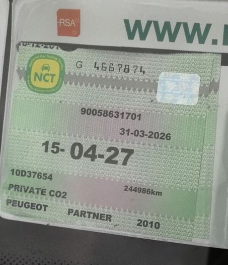 Peugeot partner tepeeNCT 05.27 1,6 hdi 2010
