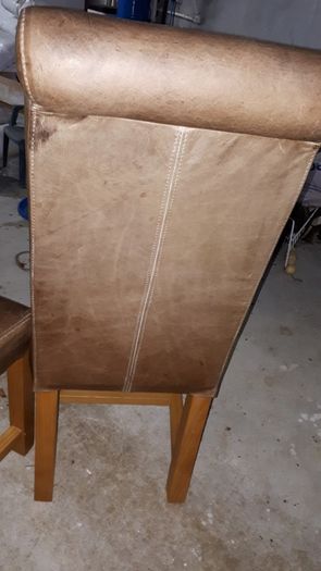 Brown Leather Chairs x 2