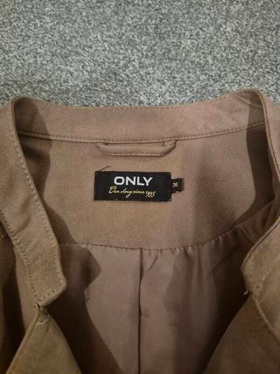 Only brown faux leather jacket