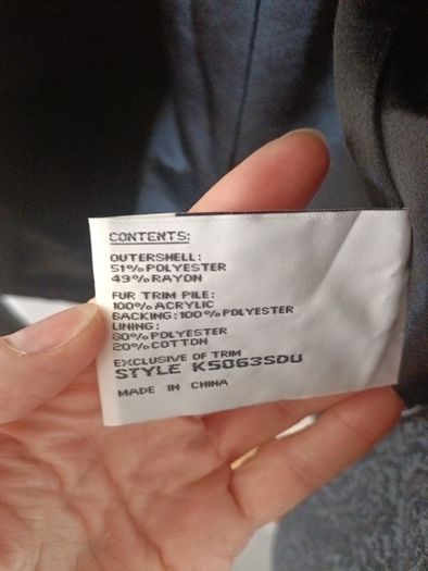 Heavy black coat UK 12