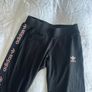 Adidas Women's Black Leggings with Pink Branding - size UK 8 Image 2