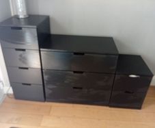 3 Storage Drawer Units