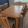Oak kitchen table & 6 matching chairs Image 2