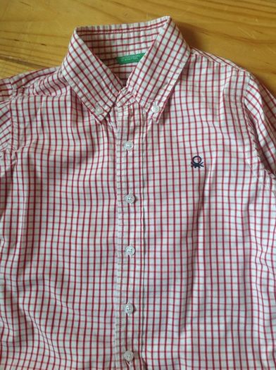 Age 3 Benetton Red Check Shirt
