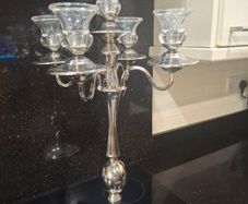 Silver Plated Candlelabra, holds 5 Candles