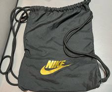 Nike Backpack drawstring gym sack bag gold logo