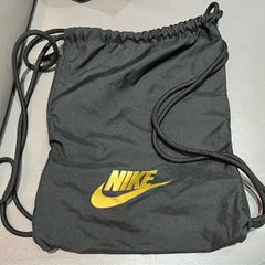 Nike Backpack drawstring gym sack bag gold logo