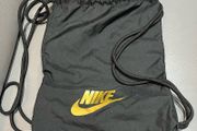 Nike Backpack drawstring gym sack bag gold logo