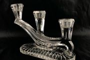 Art Deco crystal candle stand